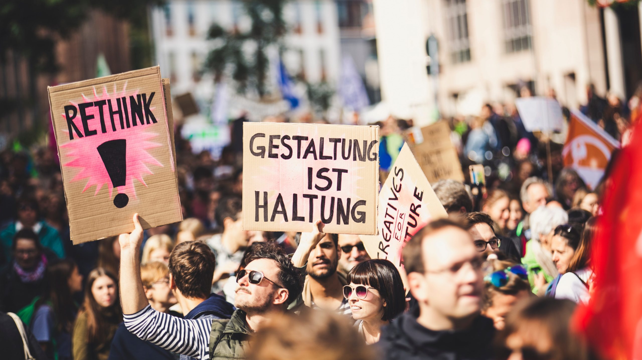 Gestaltung ist Haltung Demonstration Werte Liste Lebensfragen