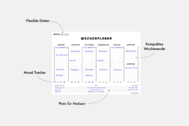 Schoener Wochenplaner Wochenkalender Beispiel Muster Vordruck Vorlage