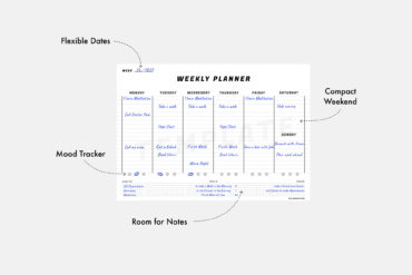 Weekly Planner with USPs prefilled