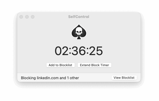 SelfControl Blocker App